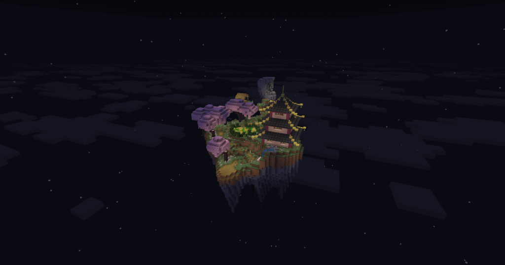 Cherry Sky Island (初めての本格的なサバイバル ビルド)