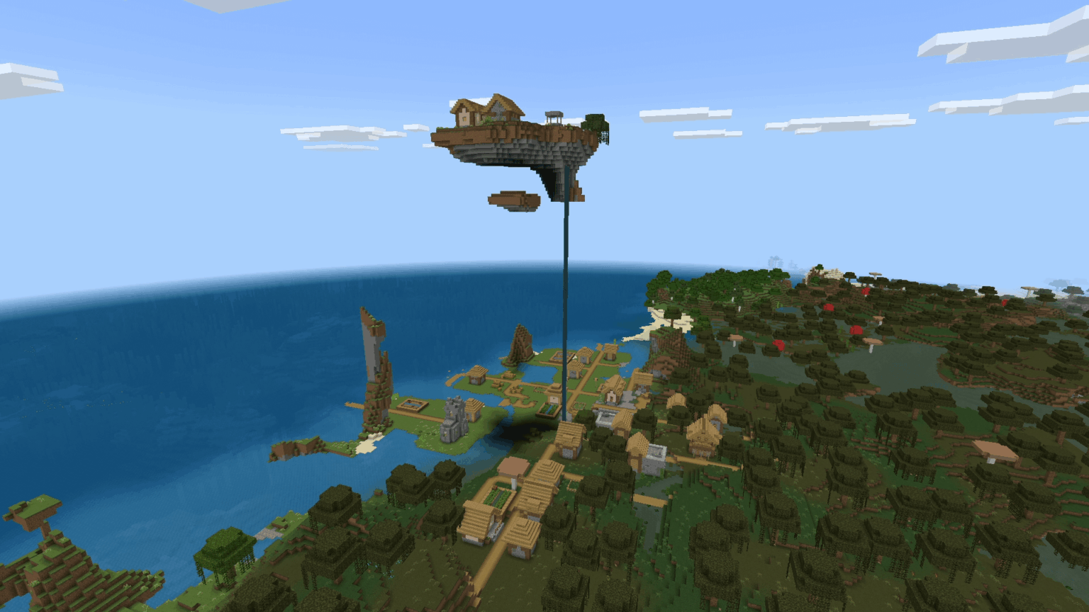 沼地の村の一部（井戸を含む）は浮島にあります