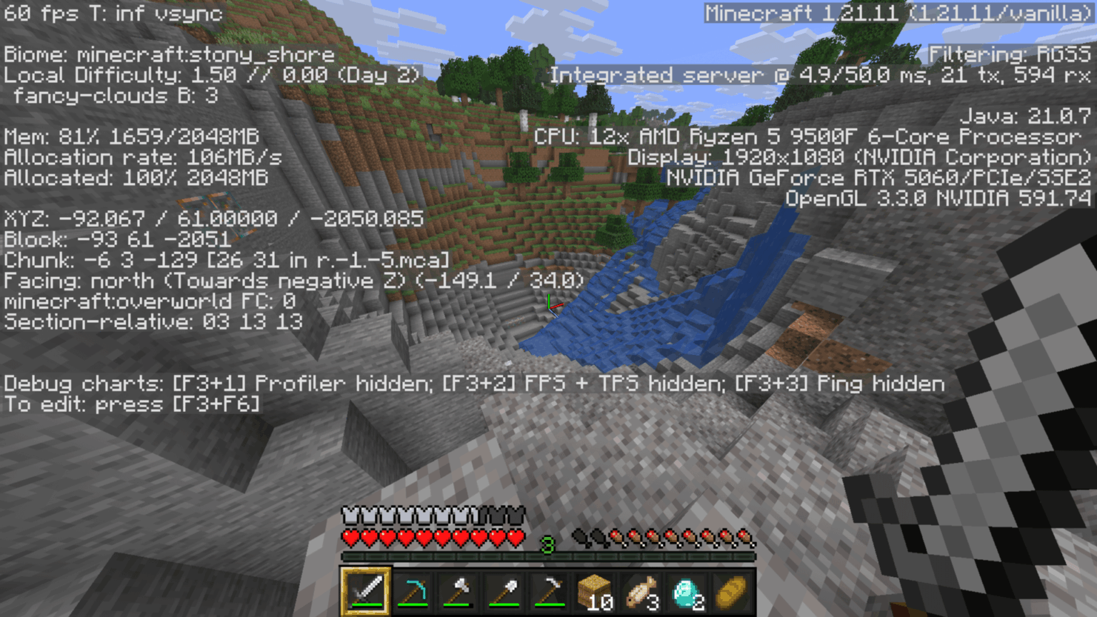 流星のようなクールな衝撃（画面上のコード）