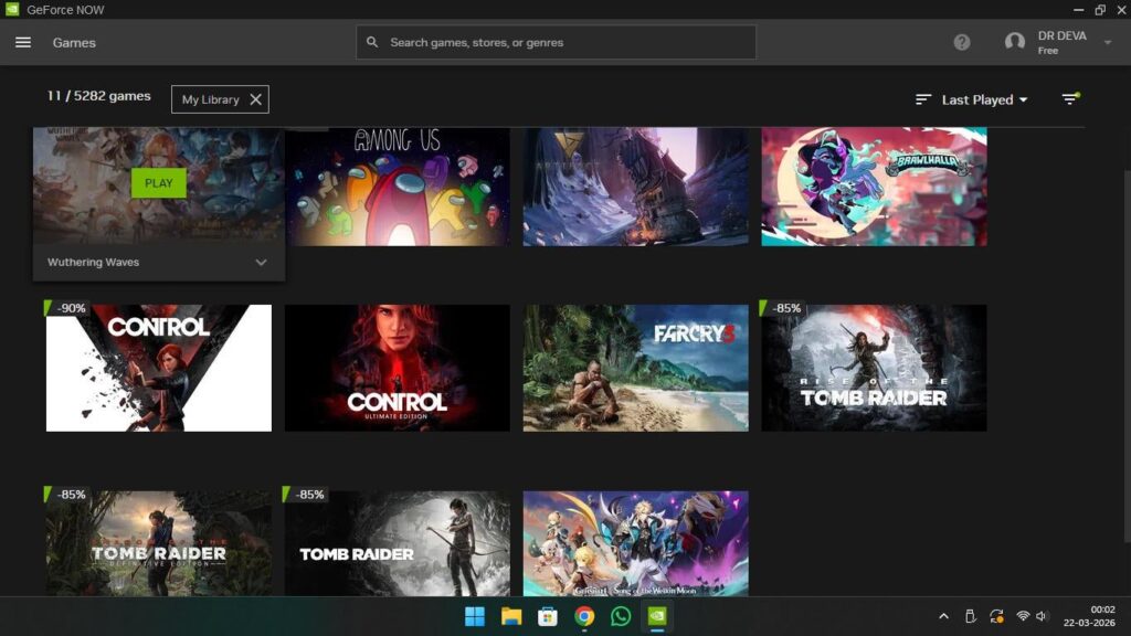 ついにWuWa用のGeForce Nowを試してみました、本当に泣きたいです 😭