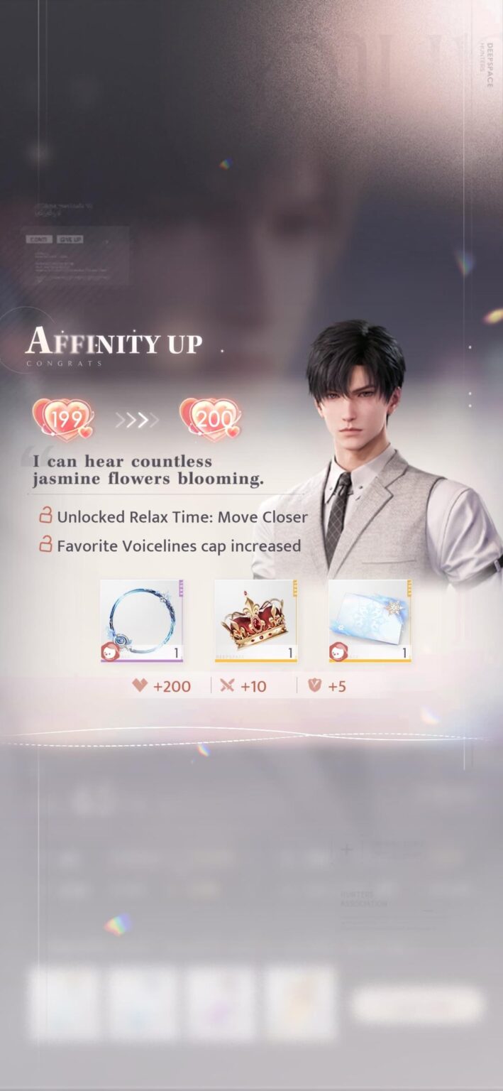 ついにゼインとの親密度レベル200になりました!!! 🩵🥹😭