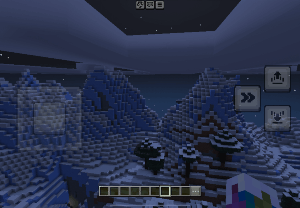 雲に高い山脈がオークの森の小さな区画を完全に取り囲んでいます。