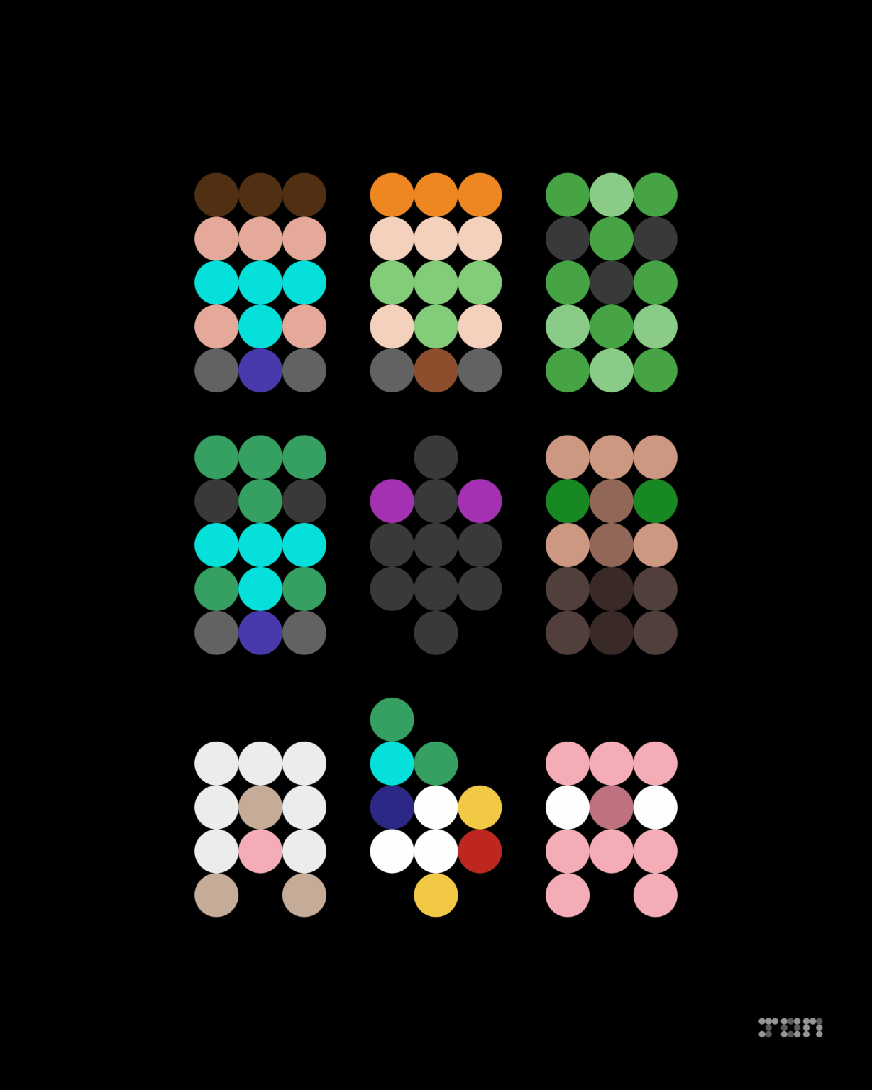 Minecraft キャラクターのミニマリスト色の研究[OC]