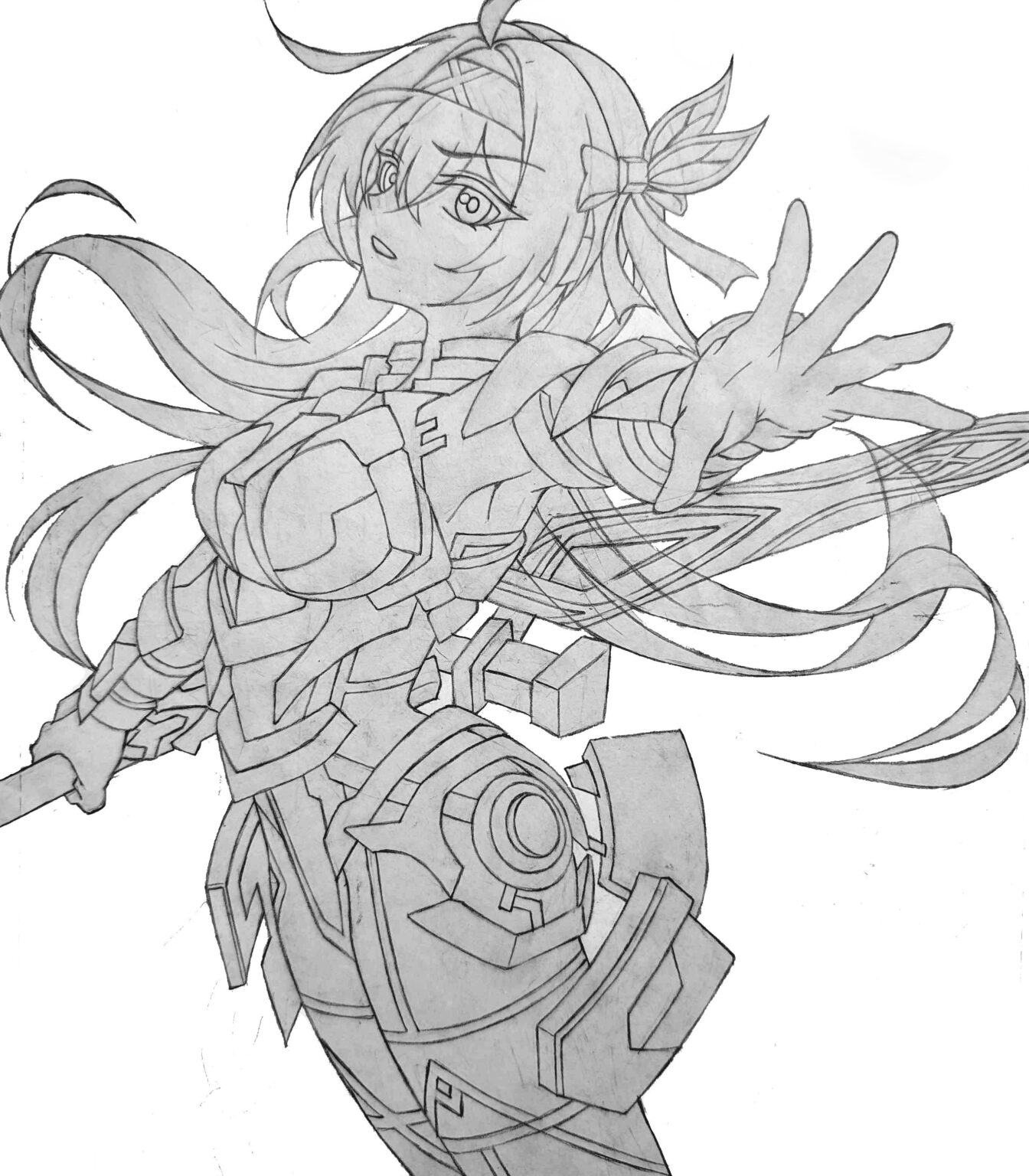 鎧を着たホタル（私のスケッチ）