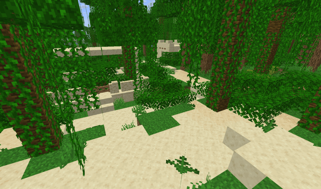 砂漠の村はスポーン時にジャングル内にスポーンします