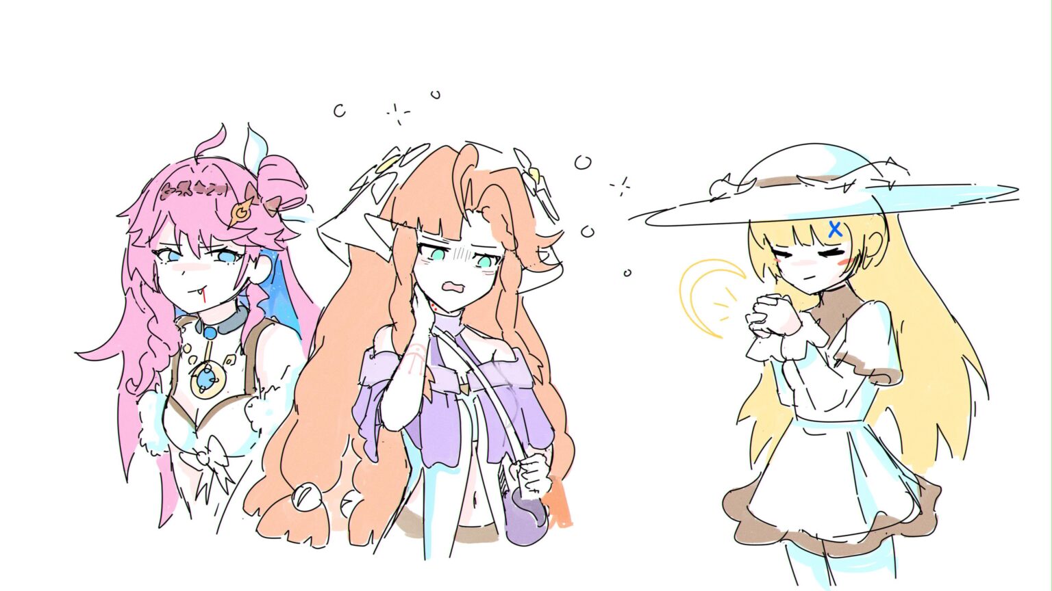 私が描いたいくつかの愚かな絵。デニアは吸血鬼です... (ピーブは無関係です)