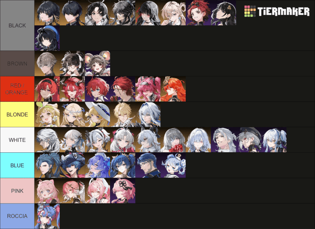 ファンタジー SF ゲームとしては、キャストのかなりの部分がかなり現実的な髪の色をしています