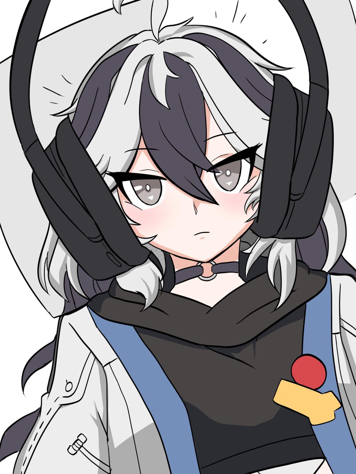 巨大なヘッドフォンを持つコラリー