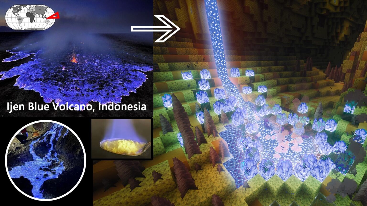 おそらく、硫黄が青い炎で燃える機能が Minecraft に追加されるかもしれません。