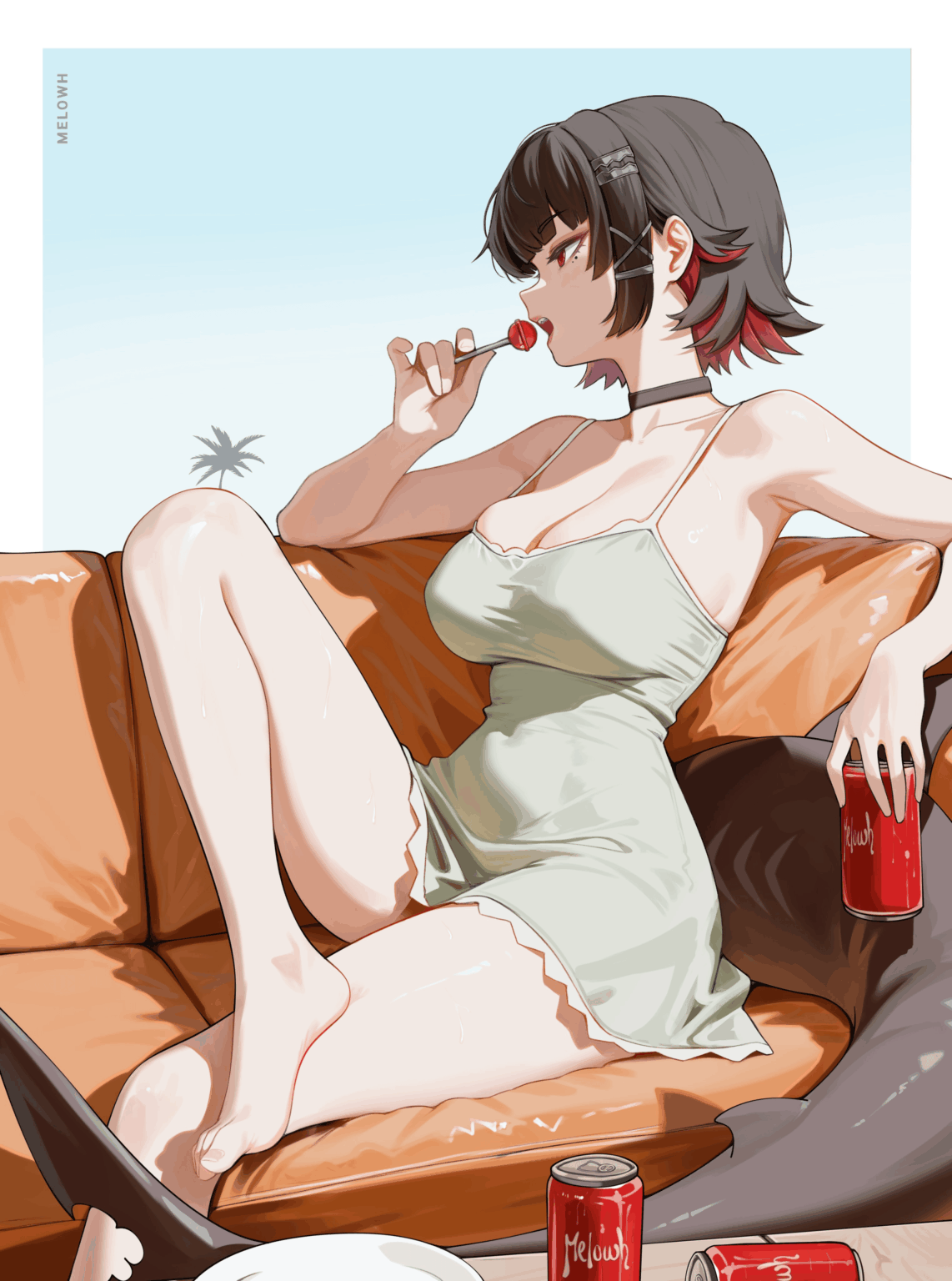 自宅にいるエレン (X の @Melowh_Art2 より)