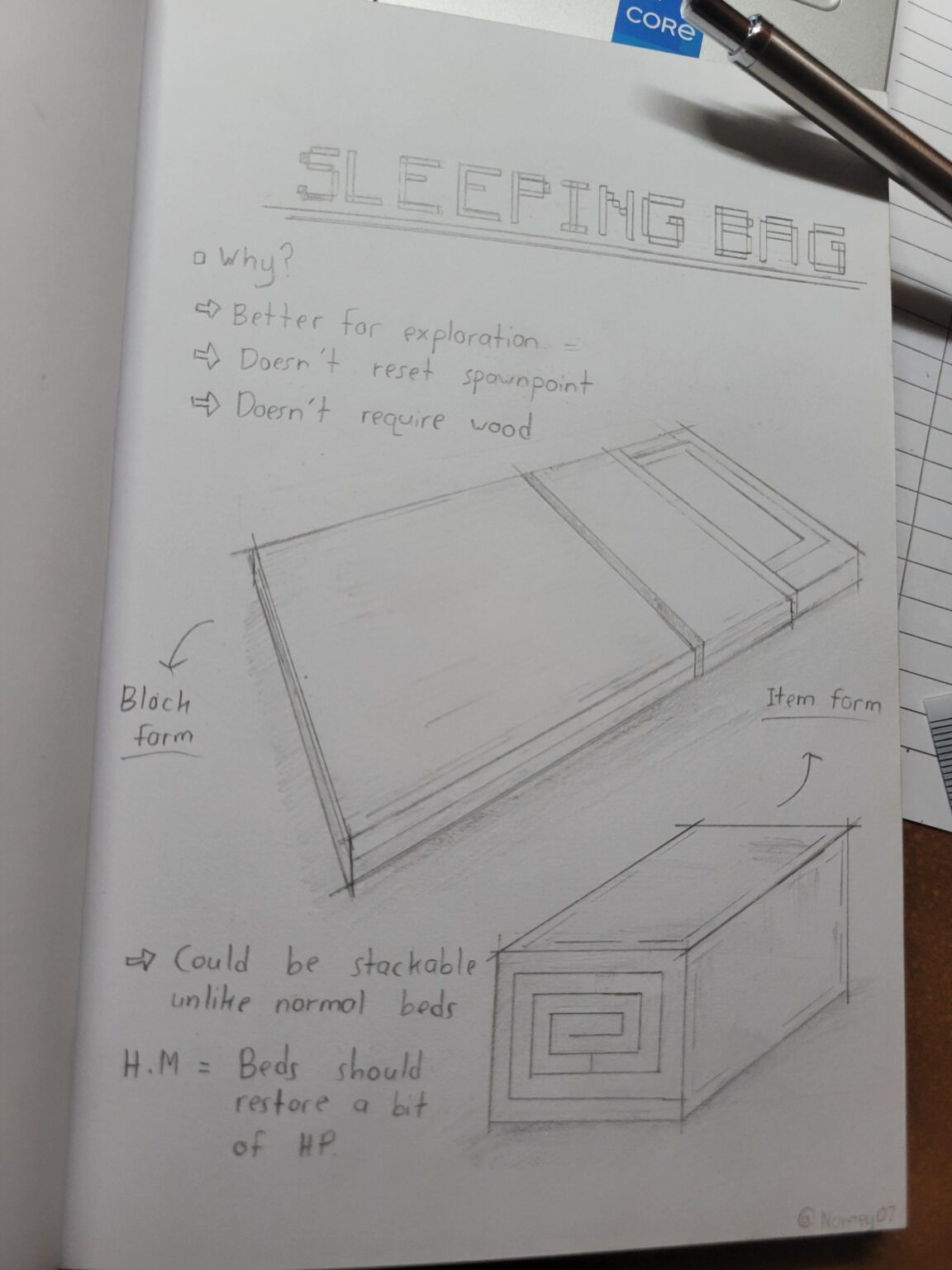 最近のアップデートは探索に特化したものになっているので、寝袋は必須な気がします。モジャンお願いします…