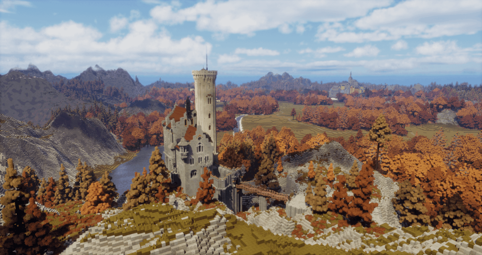 小さな城（写真は遠い地平線）