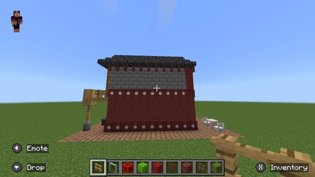 壁のこちら側 (建物の正面ではなく) を目立たなくするにはどうすればよいですか?