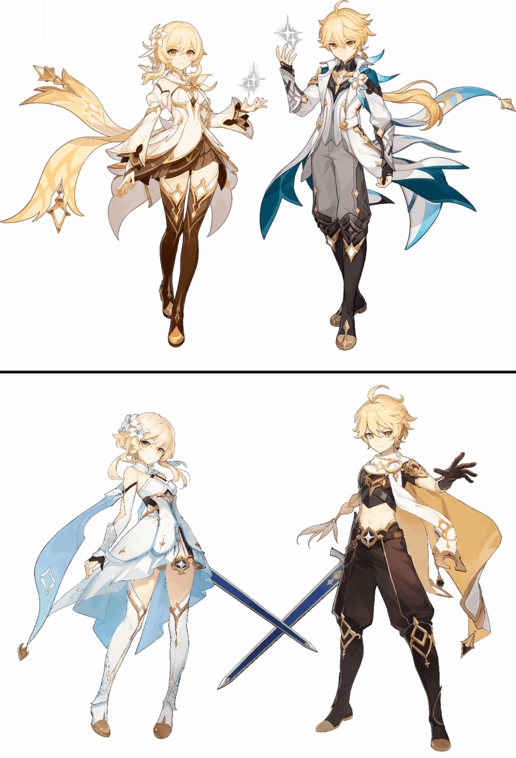 トラベラーの新しい衣装と古い衣装