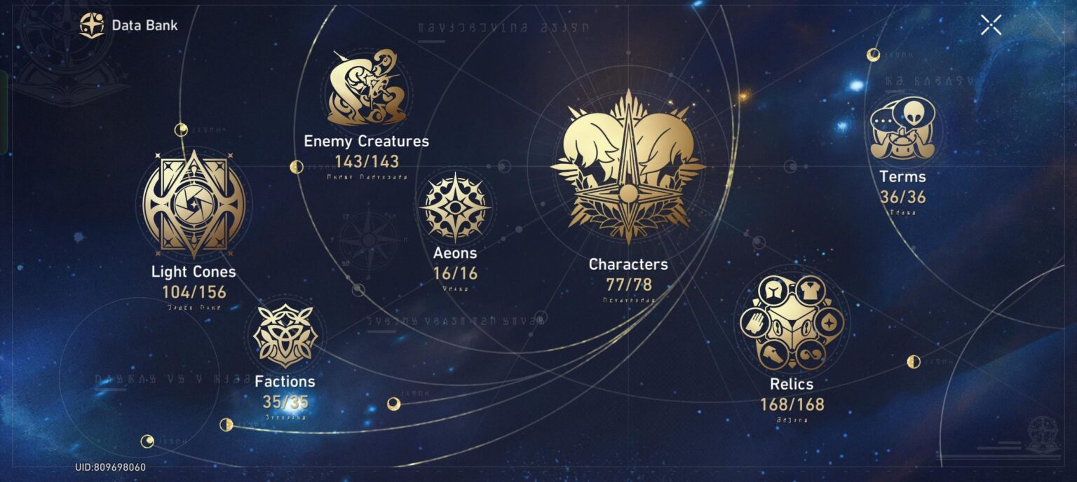 キャラクターデータバンクがほぼ完成