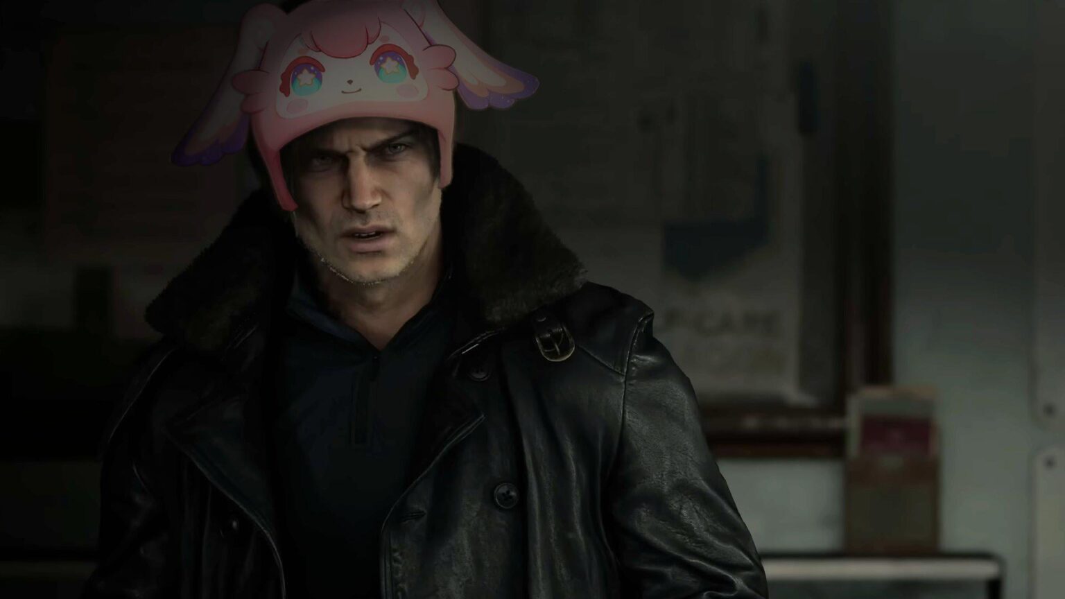 メムの帽子を揺らすおじいちゃん