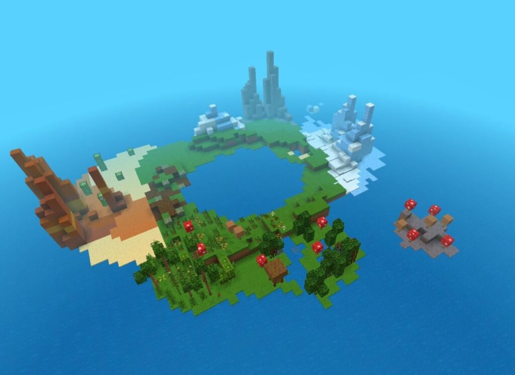 皆さん、これに似たシード、複数のバイオームを持つ大陸のシードが必要です。 (まったく同じである必要はないことに注意してください)