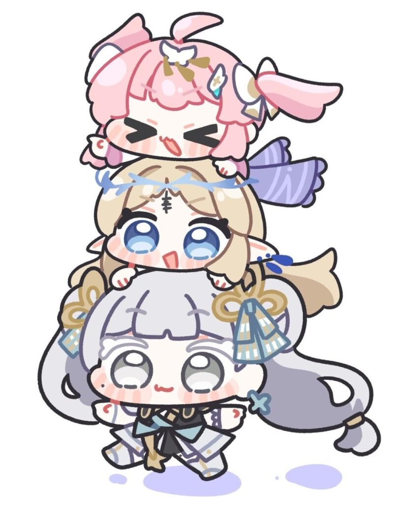 最高にかわいいトリオ🤍💙🩷 (@syurikenmaru)