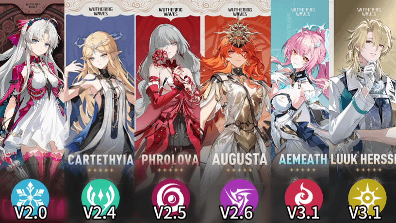 各属性の最新主要DPS