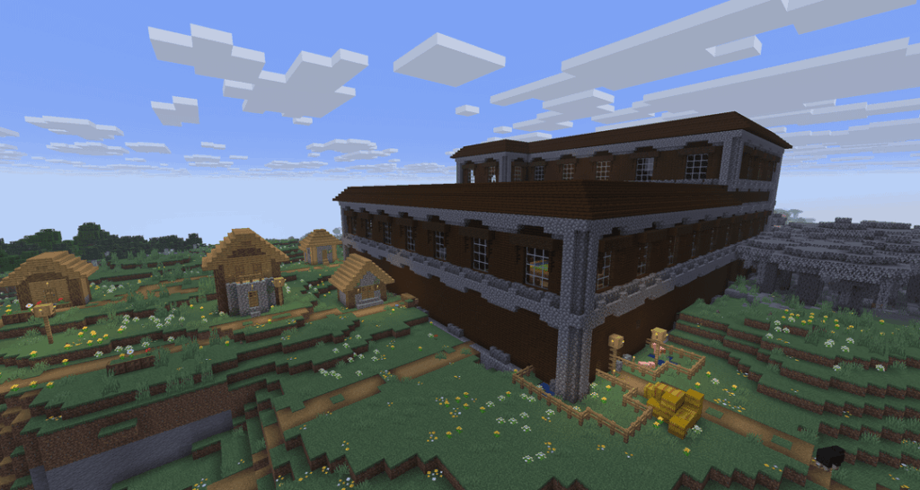 森の邸宅内に成長する村...