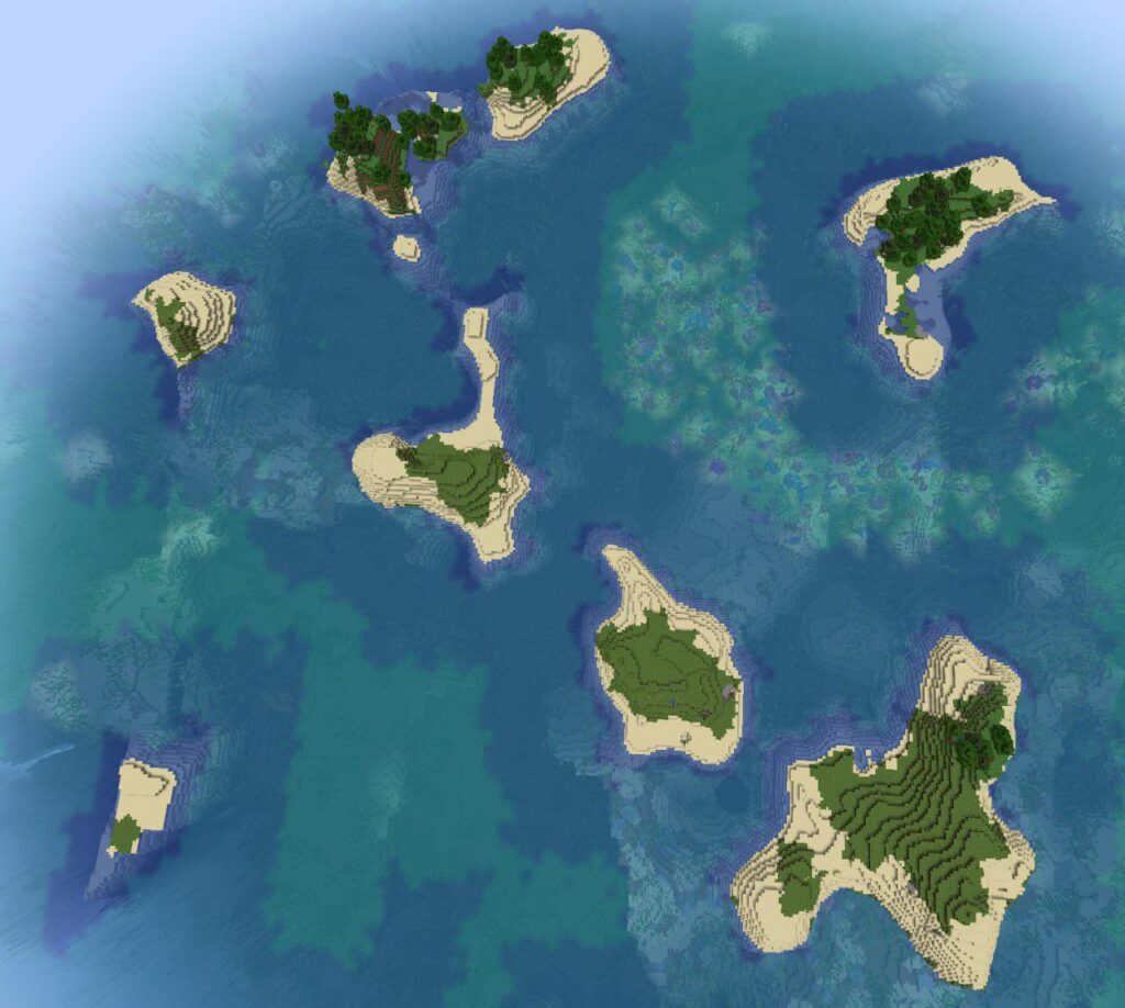 1.18 以降、島群島は生成されなくなりました