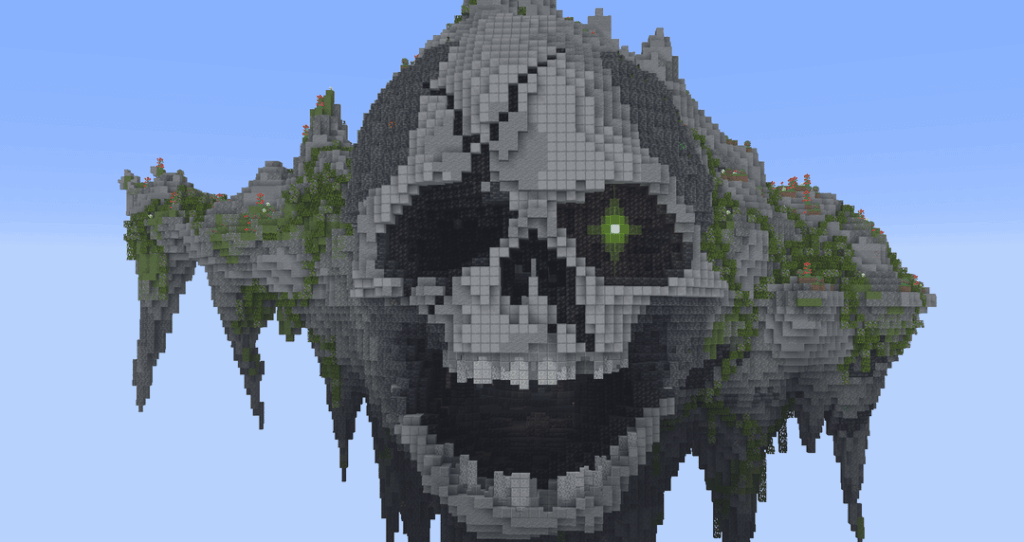 内部にカタコンベのある大きな髑髏島！私の地図から