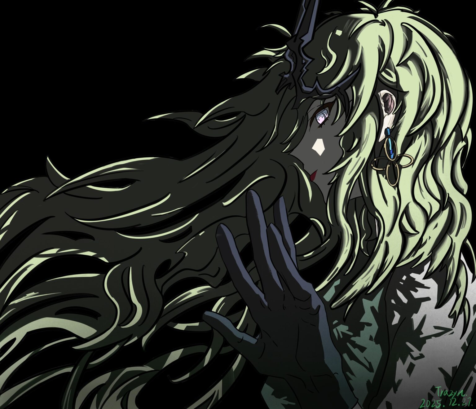 このゲームの最高の妻が新しいバトルスーツを手に入れるまでの画像、659日目：夜の🐍