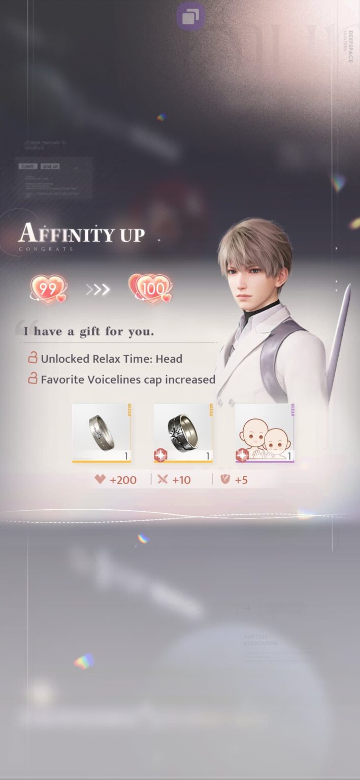 ついにメインとの親密度が100に到達しました⭐️🥹