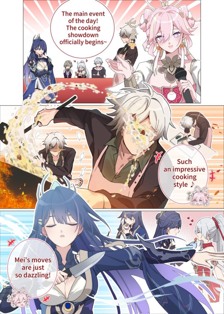 厨房では火加減と腕が試される料理対決が静かに繰り広げられる。誰が勝者になるでしょうか？ - @tare_nu