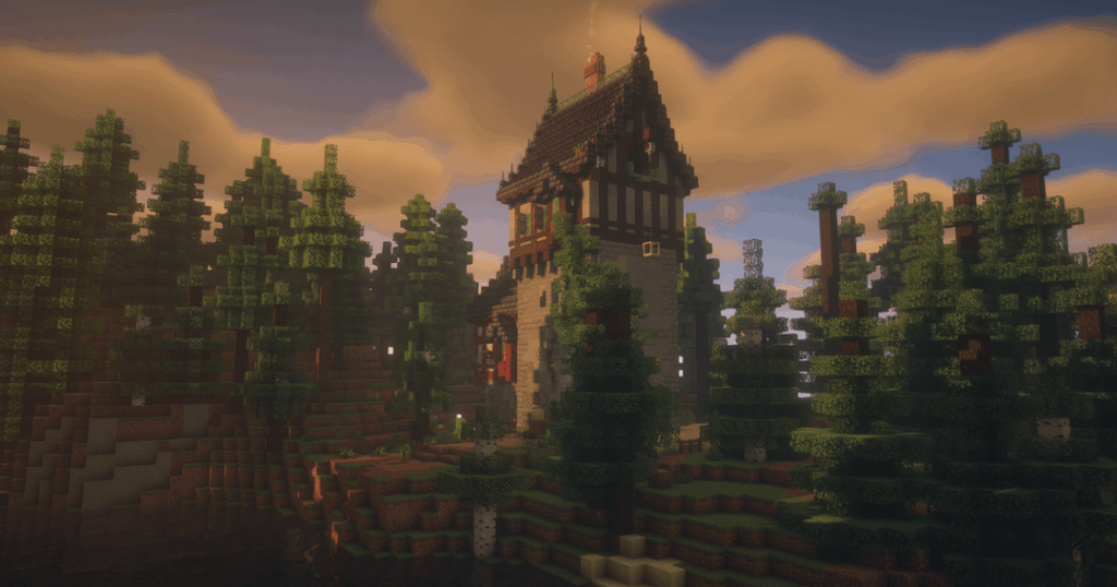 これは私の最新の Minecraft ビルドです。中世風ですね（笑）。