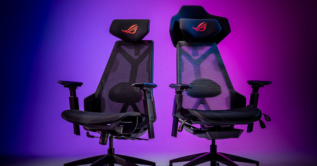 ROGからサイボーグ風デザインのゲーミングチェアが登場！スタンダードモデル「ROG Destrier Core」と遮音パネル付きの「ROG Destrier Ergo」