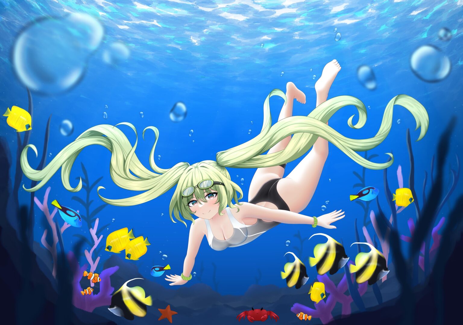 新しいバトルスーツを手に入れるまでのこのゲームの最高の妻の画像、645日目: 🪸🐠🐟