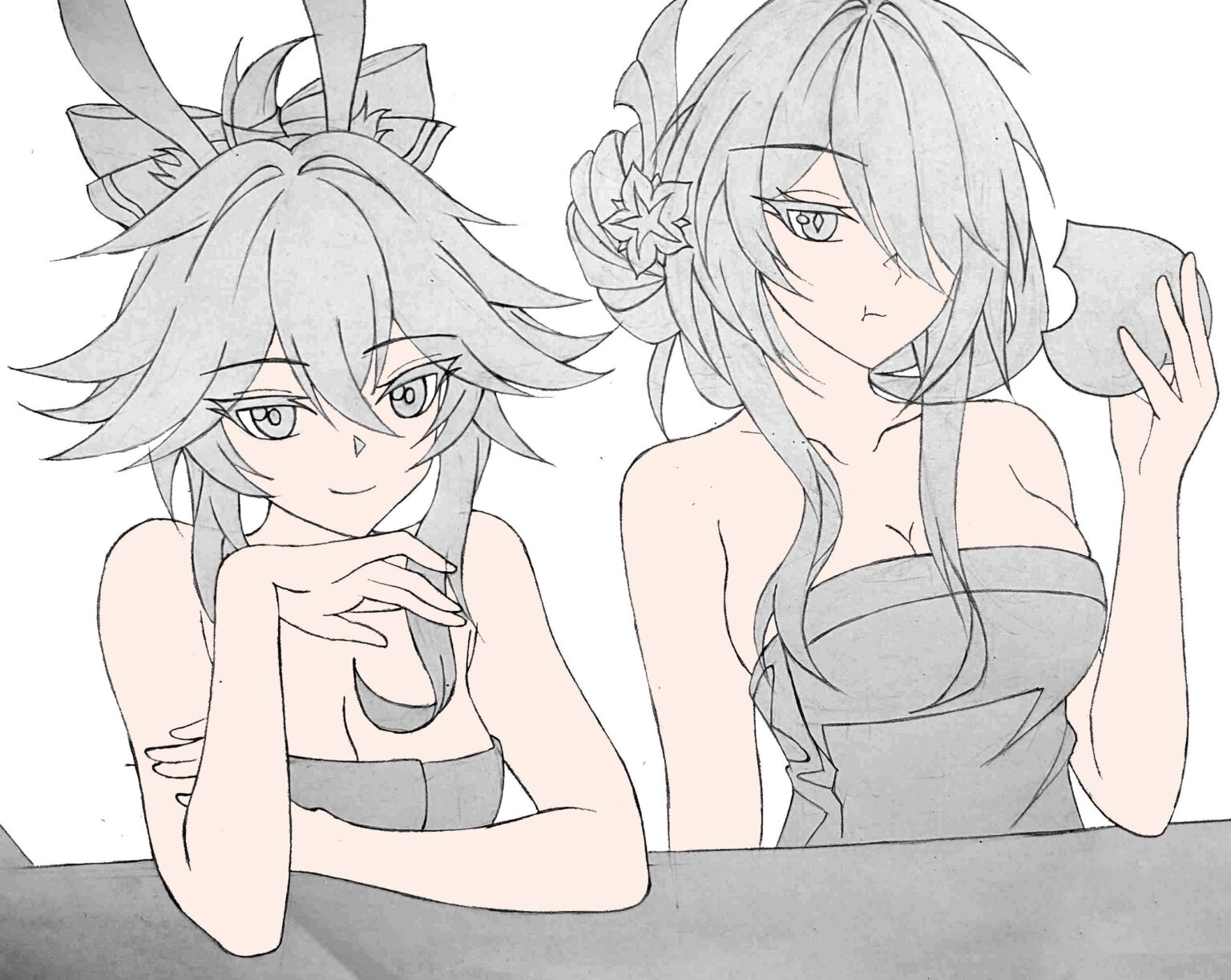 HSR 5.4でお気に入りの温泉シーンを2分でスケッチしました