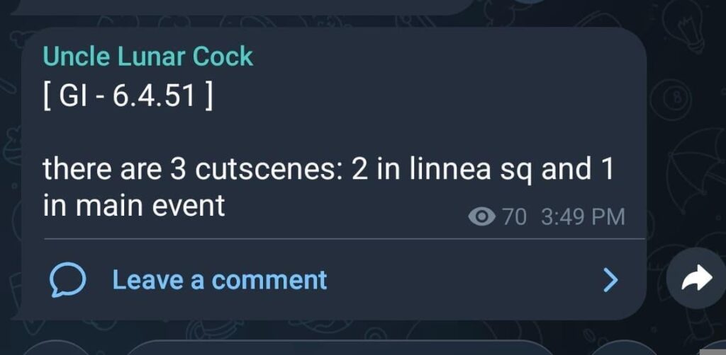 6.5 via Lunar には 3 つのカットシーンがあります 🐓