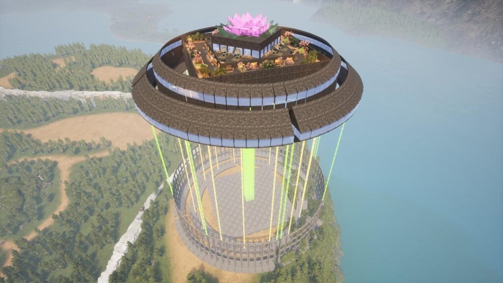 アイスウィンド島上空でUFOが発見されました 👽 (UFO Sky Base、MODなし)