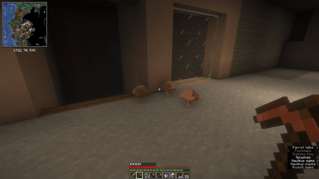 これは新しい機能ですか?粘土を床として使っていると、突然キノコが現れます