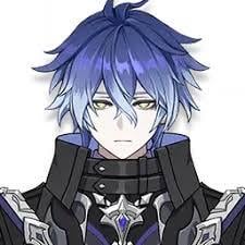 彼の髪は青ですか、それとも紫ですか?