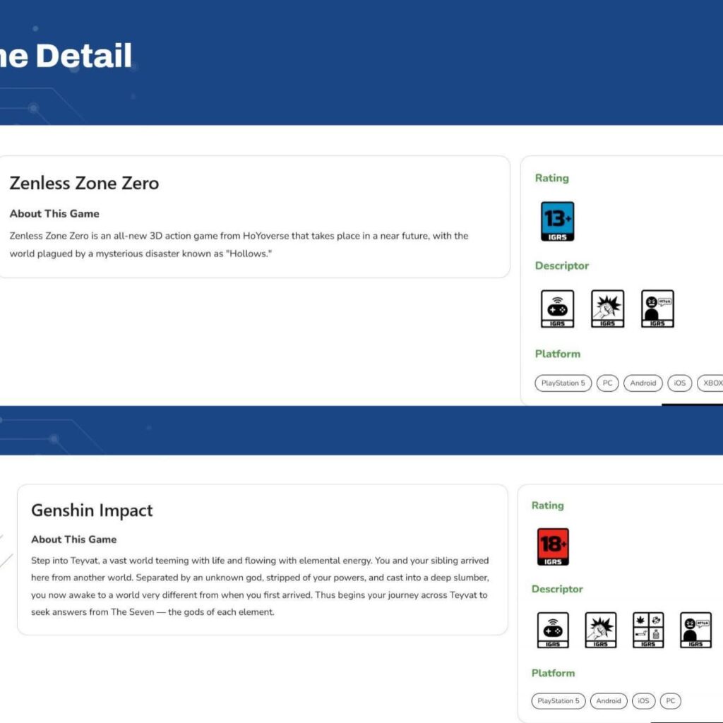 インドネシア政府は最近、ZZZに13歳以上、原神に18歳以上の年齢制限を与えた