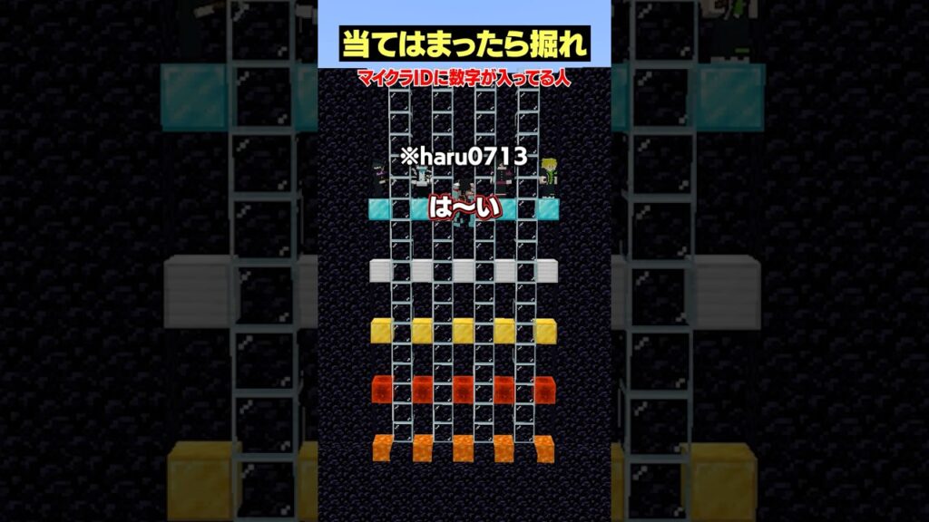 マイクラIDに数字が入ってる人～？【当てはまったら掘れ😜】#メメントリ #マイクラ #マインクラフト
