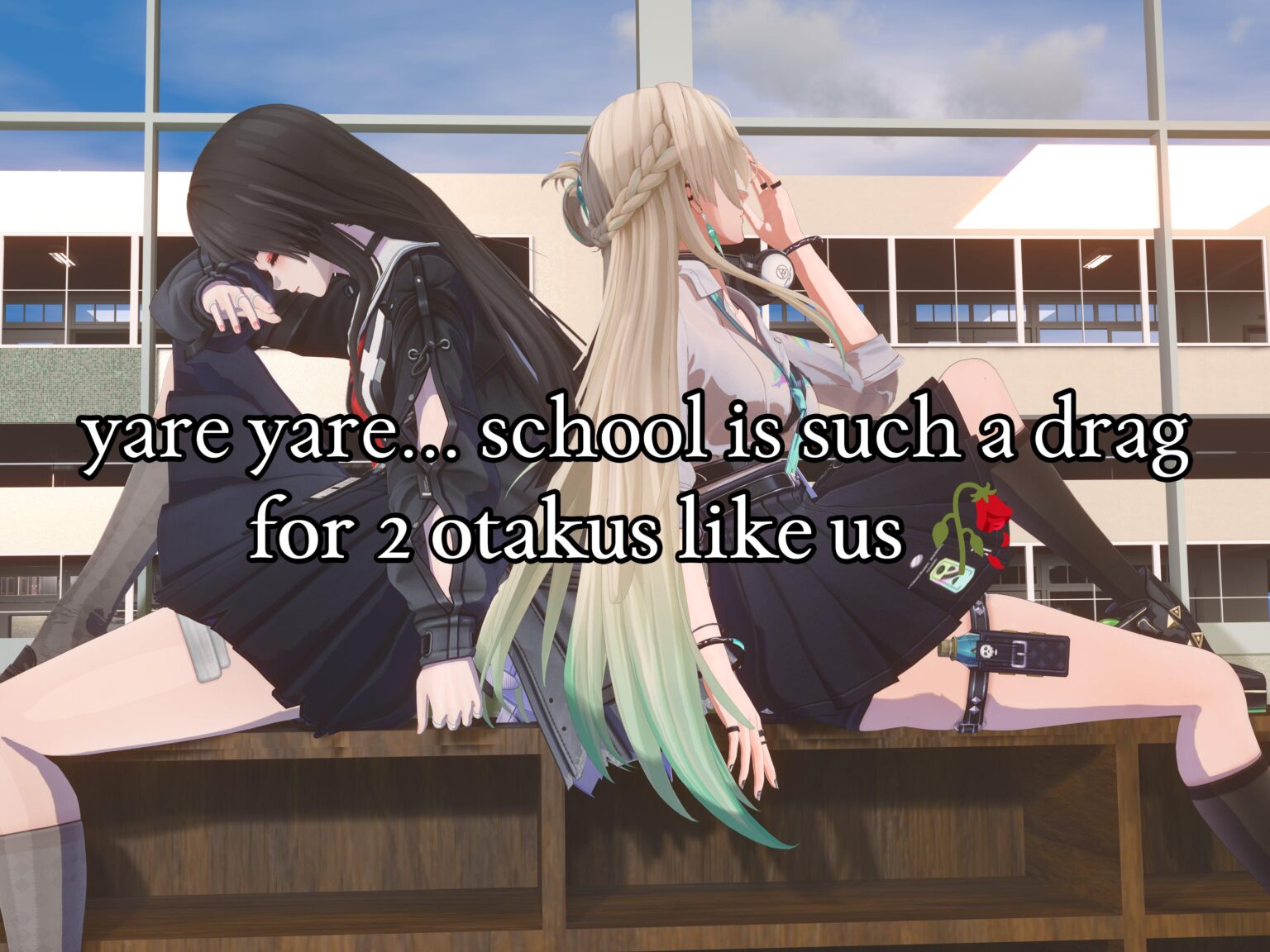 課題を渡すよう求められたチサとリネ（忘れていた）