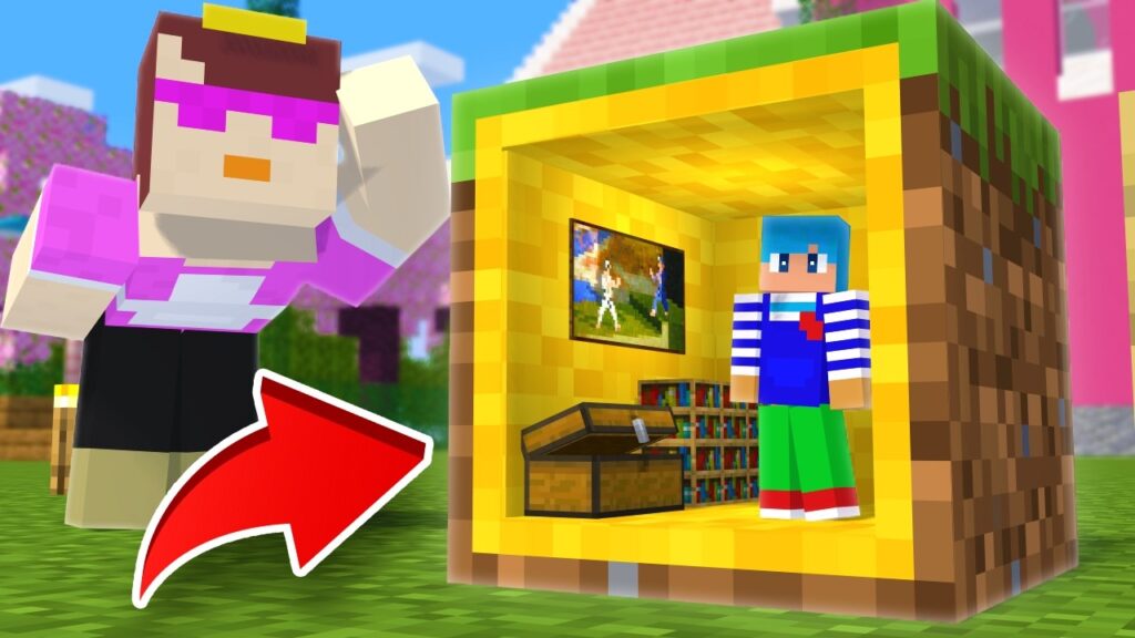 おかんから逃げるために1マスの秘密基地を作る【まいくら / マインクラフト】