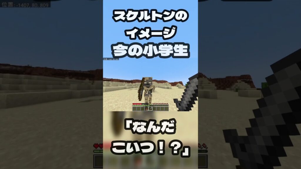 スケルトーーーン！！(´；ω；`) #マイクラ #マインクラフト #minecraft #らっだぁ運営 #らっだぁ #実況 #ゲーム実況 #日常組 #からぴち #ナイパレ #ナイパレらふ
