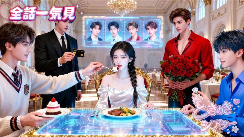 平凡な彼女が乙女ゲームの世界に！？攻略対象は108人…恋を学んだ途端、全イケメンから求愛される！#日本ドラマ #システム #女性向け