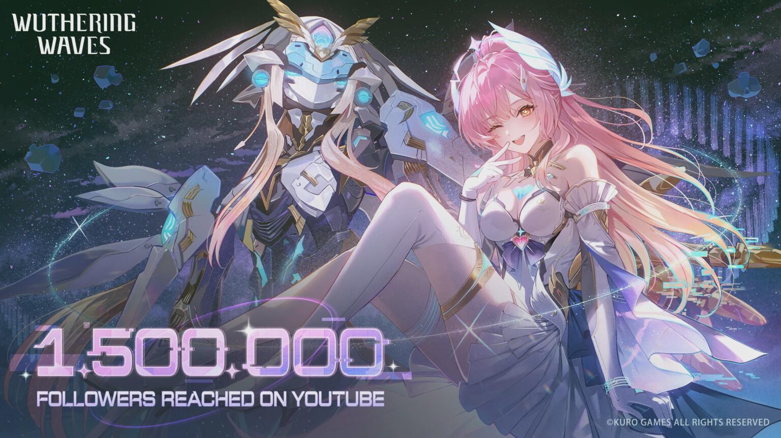 Wuthering Waves の公式 YouTube チャンネルの登録者数が 1,500,000 人に達したことをお知らせできることを光栄に思います。