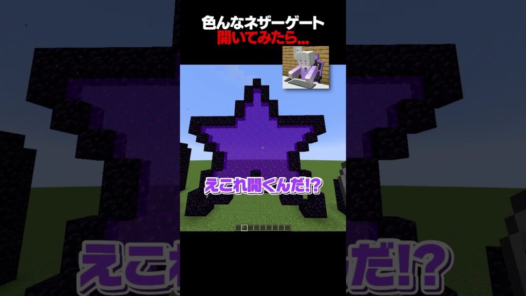 色んなネザーゲート開いてみたら...【マインクラフト】#shorts