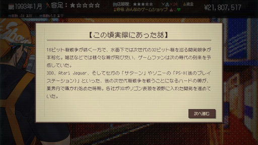 画像ギャラリー No.004のサムネイル画像 / 1985年から2010年までのゲーム業界史を追体験する経営シム「ゲームショップ斜陽」，Steamでリリース。20％オフセールを開催中