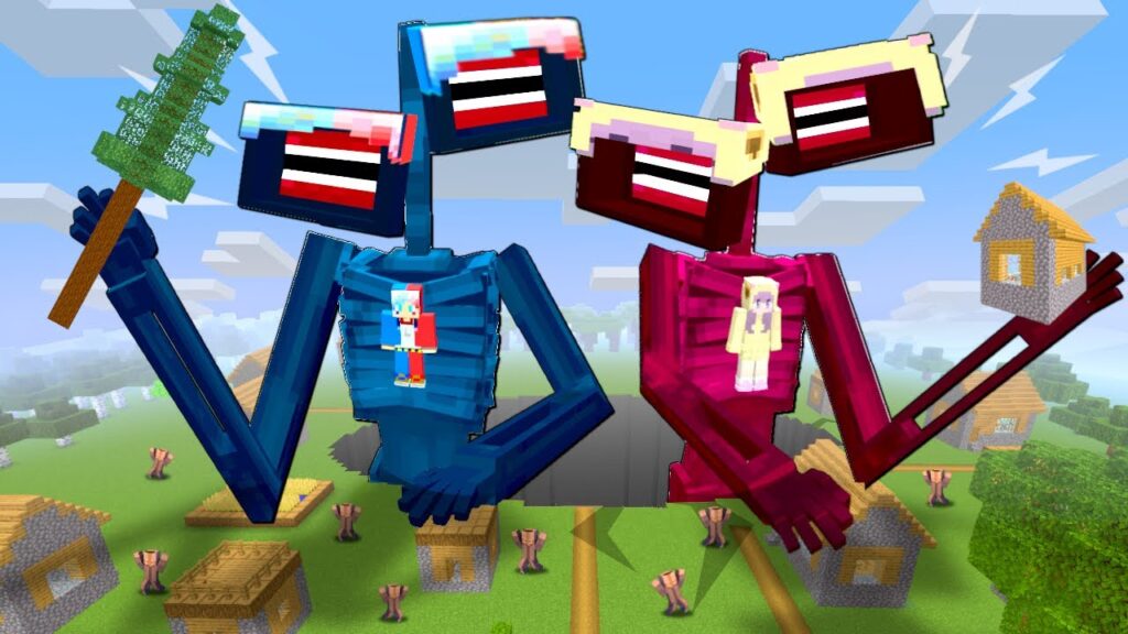 恐怖の化け物【サイレンヘッド】として生きるマインクラフト🔥【マイクラ】ぽっぴんず