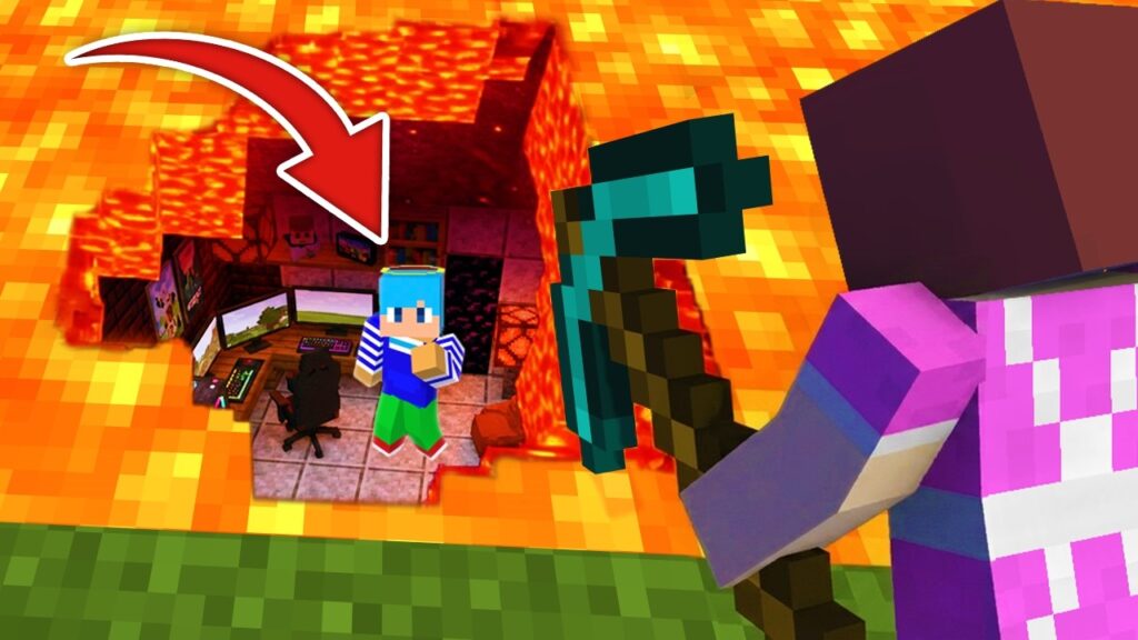 なんでも掘れる世界でありえない秘密基地を作る【まいくら / マインクラフト】