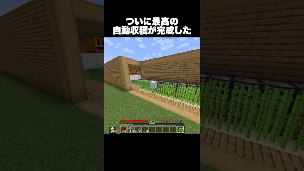 ついに最高の自動収穫が完成した #shorts #マインクラフト #マイクラ