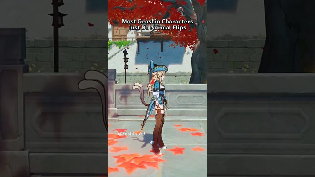She Dose Back Flips With Roller Skates In Genshin Impact